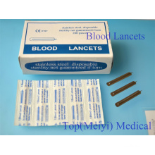 Lancetas de sangre de acero inoxidable